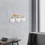 Opviq Horn - 12205 Lámpara de pared dorada con tapa de cristal
